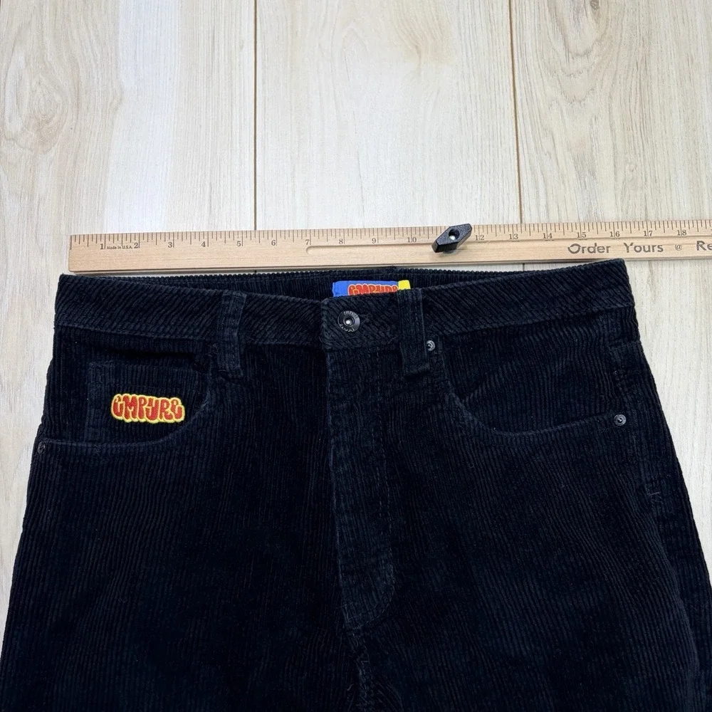 Empyre Corduroy Pants Mens Size 30x28 Baggy Straight Fitting Y2K Black Skate